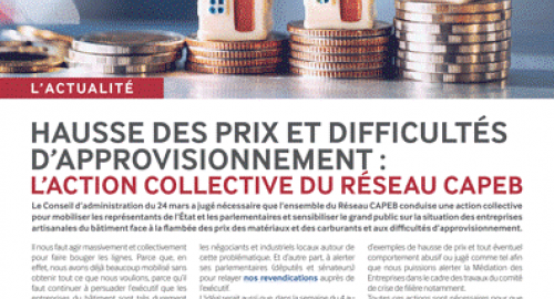 LA LETTRE DE LA CAPEB DU 1ER AVRIL 2022