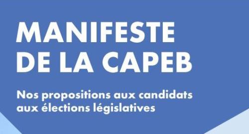 Elections législatives : MANIFESTE de la CAPEB